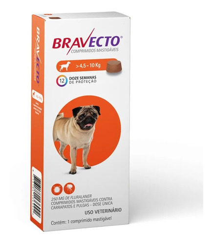 Antipulgas Bravecto De 4,5 A 10 Kg - Original