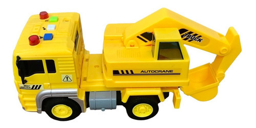 Brinquedo Caminhão Escavadeira Fricção Luz /som Unitoys 1637