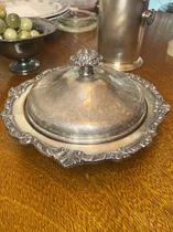 Comprar Bandeja Con Tapa Metal Rep Sheffield Plate Antigua