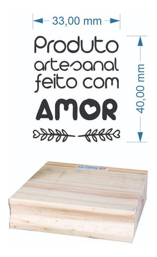 Carimbo Tag Kraft ( Produto Artesanal Feito Com Amor)