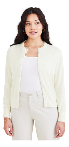 Sweater Mujer Cardigan Regular Fit Blanco Dockers A6452-0003