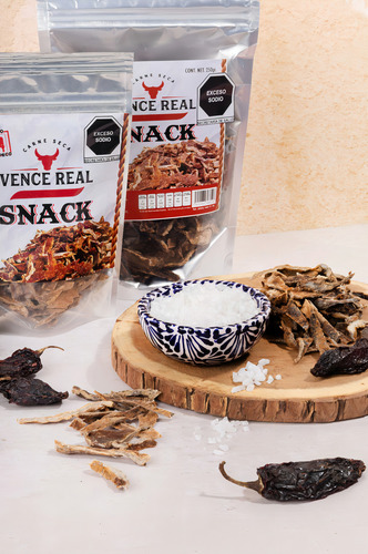Carne Seca Snack Con Chile 250gr Botana De Carne Vence Real