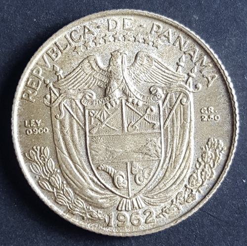 Panama 1/10 De Balboa De 1962 De Plata