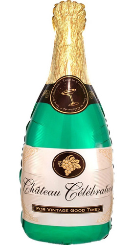 Globo Metalizado Botella De Champagne  86cm