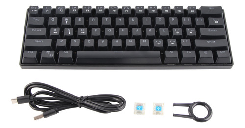 Teclado Mecánico De 61 Teclas Con Retroiluminación Rgb Azul