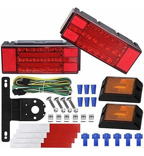 Wonenice Kit Luz Trasera Sumergible Led Bajo Perfil Para Yb