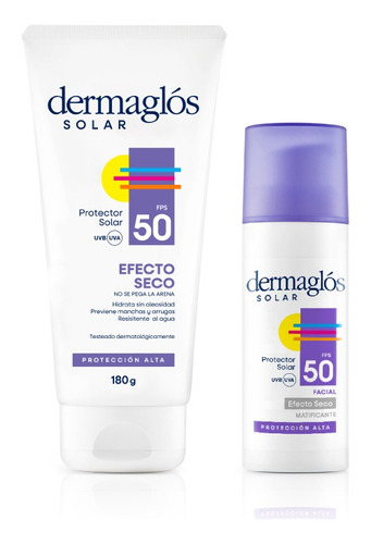 Dermaglos Kit Protector Solar Efecto Seco Corporal Y Facial