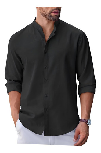 Camisa Hombre Cuello Mao