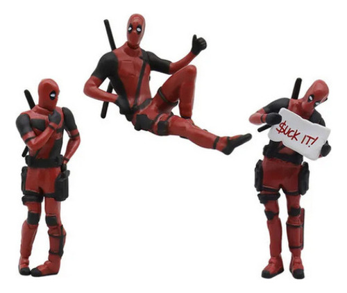 Deadpool Decoracion Colgante, Auto, Oficina, Set De 3 Pza. A