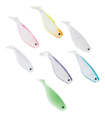 Isca Artificial De Silicone Soft Bait W093 Kit C/5 Coloridas Cor n/a