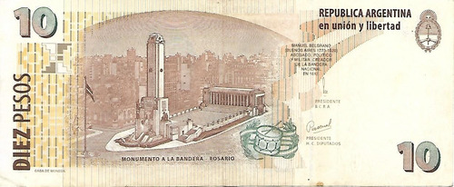 Bottero 3409a $10 C/ Leyenda Conv Serie D Fil 3 Mb- Palermo (Usado)