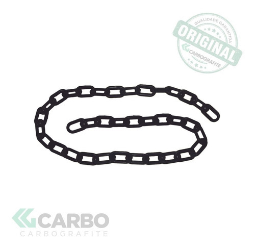 Corrente Plástica Carbografite Preta 6mm (10m)