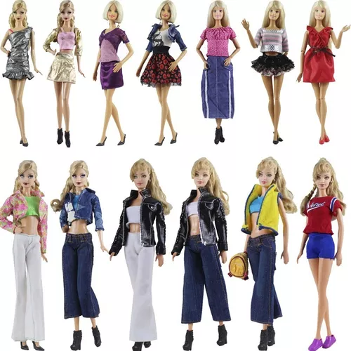 1 Roupa Para Barbie - Grátis 1 Par De Sapatos