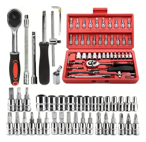 Autocle Juego Ferramentas Mecânicas Dados Acerokit Kit 46 Un