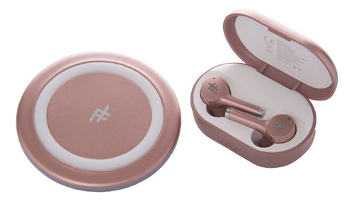Audifonos Ifrogz Airtime Luxe 2 + Cargador Inalambrico 10 W Color Rosa Luz Negro