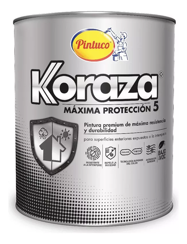 Primera imagen para búsqueda de pintura koraza pintuco gris basalto