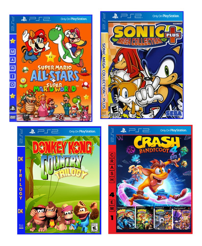 Sonic + Mario + Crash + Dk Collection Playstation 2