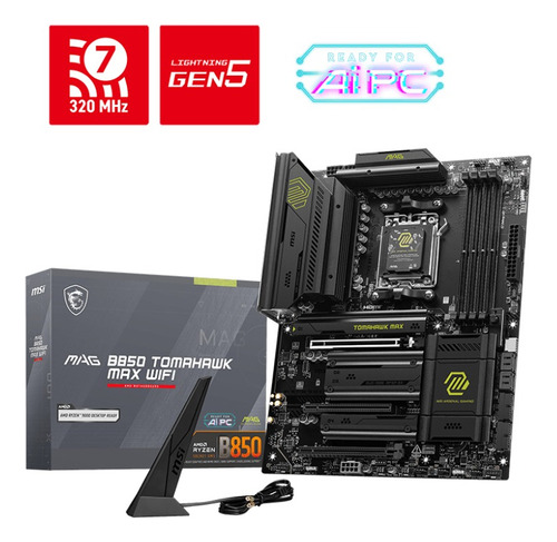 Tarjeta Madre - Mag B850 Tomahawk Max Wifi 4x Ddr5 Am5 Atx