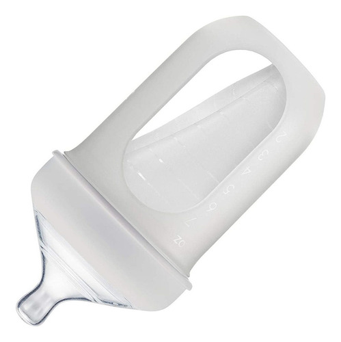 Boon Nursh Botella Reutilizable De Silicona 8 Onzas Gris