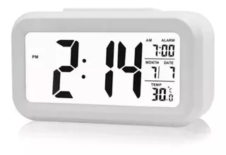 Reloj de mesa digital Digital Clock LED color blanco
