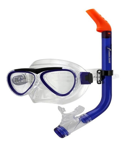 Combo Set Aqua-zone Junior Snorkel & Visor Azul