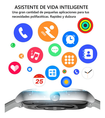 Smartwatch Reloj Inteligente Llamada Deportivo Asistente Voz Dianxian H9 Negro