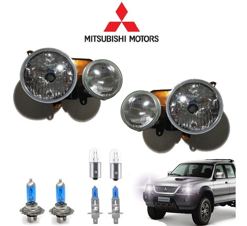 Par Farol Mitsubishi L200 Original Fortluz 2008 S.brancas