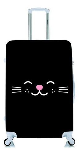 Capa Protetora Mala Viagem Personalizada Pequena Gato Preto