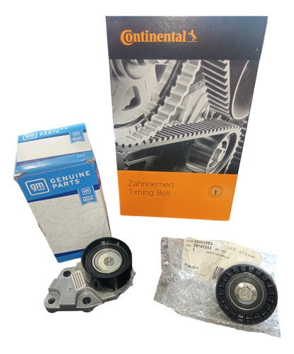 Kit Tiempo Aveo Correa Continental Tensor Polea Original Gm