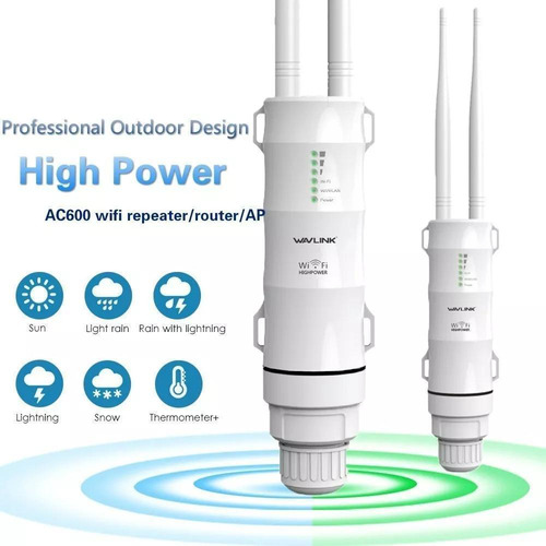 Roteador Profissional Distancia Externo Wavlink Ac600 Top