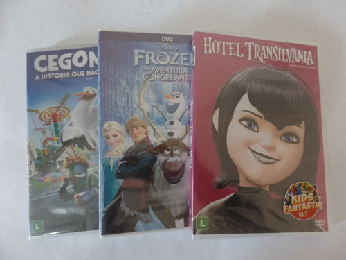 Dvds Cegonhas + Frozen + Hotel Transilvânia Novos Lacrados
