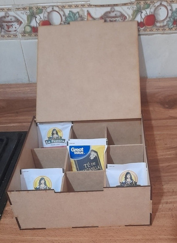 Caja Con Divisiones Para Te (Usado)