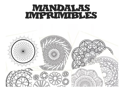 Libros Imprimible De Mandalas Kit Imprimible Colorear Pintar