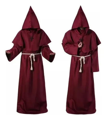 Co Túnica Monje Hechicero Místico Medieval Halloween