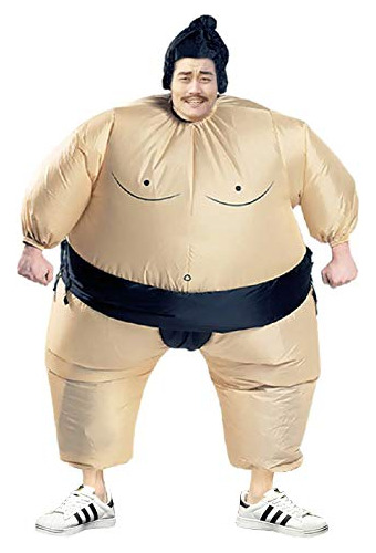 Traje De Gordo De Lucha De Sumo Inflable Blow Up Fancy Dress