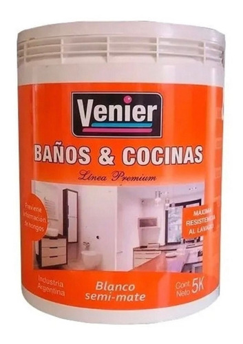 Venier Baños Y Cocinas Blanco X 1.25 Kg Dimensión Color Pint