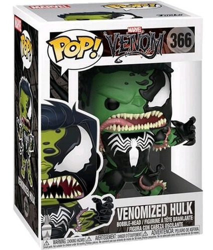 Imagen 1 de 2 de Funko Pop Marvel Venom Venomized Hulk #366 Original