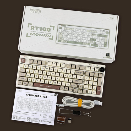 Teclado Mecánico Epomaker Rt100 Retro, Bt 5.0 / Usb-c
