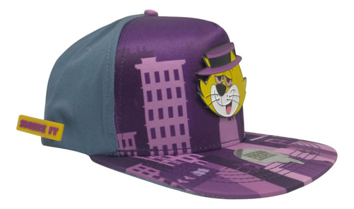 Mr Kash Gorra Snapback Plana Original Don Gato Premium Violeta-azul Ajustable