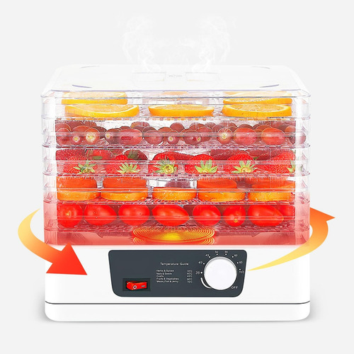 Deshidratador De Frutas Y Verduras Con 5 Bandejas Ajustables
