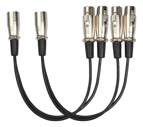 2 Piezas 1 Pie - Xlr Macho A Doble Xlr Hembra Y-cable