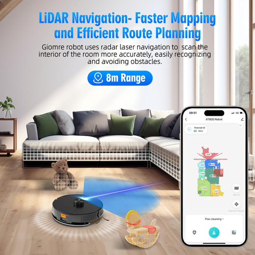 Robot Aspirador Gimore 3 En 1 Con Estación De Vaciado Automá