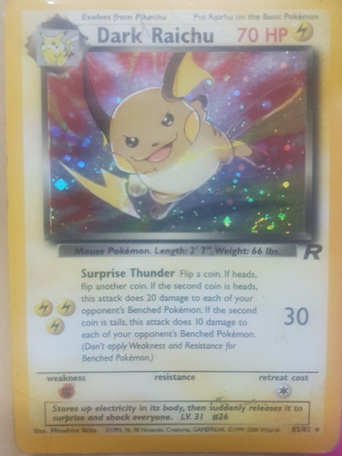 Carta Pokemon Dark Raichu