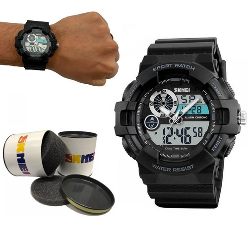 Relógio Masculino Original Sport Skmei Prova D'água + Nf 160