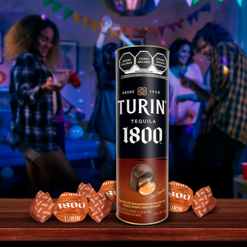 Turín Tequila 1800 Reserva Chocolates Tubo 180g
