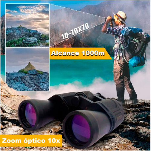 Binocular Vak 70x70 Zoom 10x Ahulados Protector Viaje