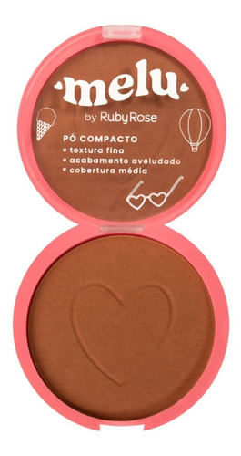 Base de maquiagem em pó compacto Melu by Ruby Rose Pó Compacto Melu - 10g