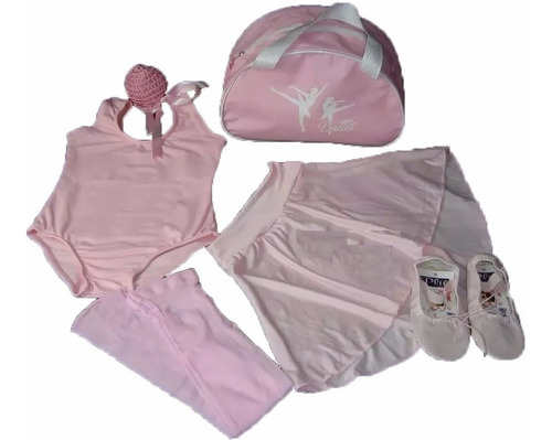 Kit Roupa Uniforme Figurino Ballet Juvenil 10,12,14,16 Anos