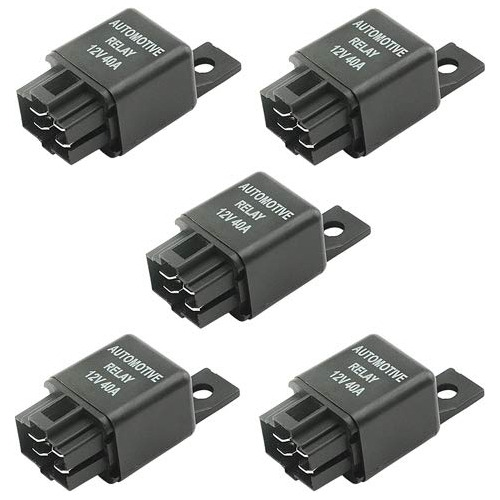 5 Pcs Relé Spdt De 4 Pines Terminal De 12v Cc 40a Auto...