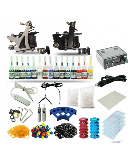 Kit Tatuaje Tattoo Profesional 2 Maquinas Tatuar F5a W01